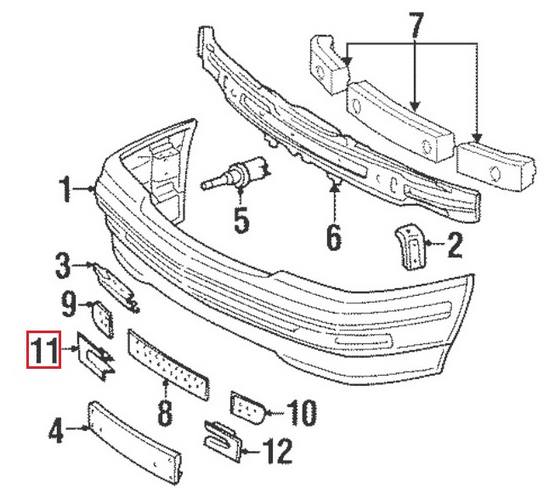 Mercedes Grille Molding - Front Passenger Side (Lower) WA1298800405